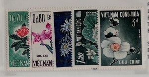 South Viet Nam Sc 261-5 NH set of 1965 - Flowers