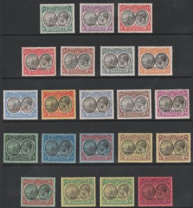 DOMINICA 1923 KG5 BADGE SPECIMEN set of 21 complete