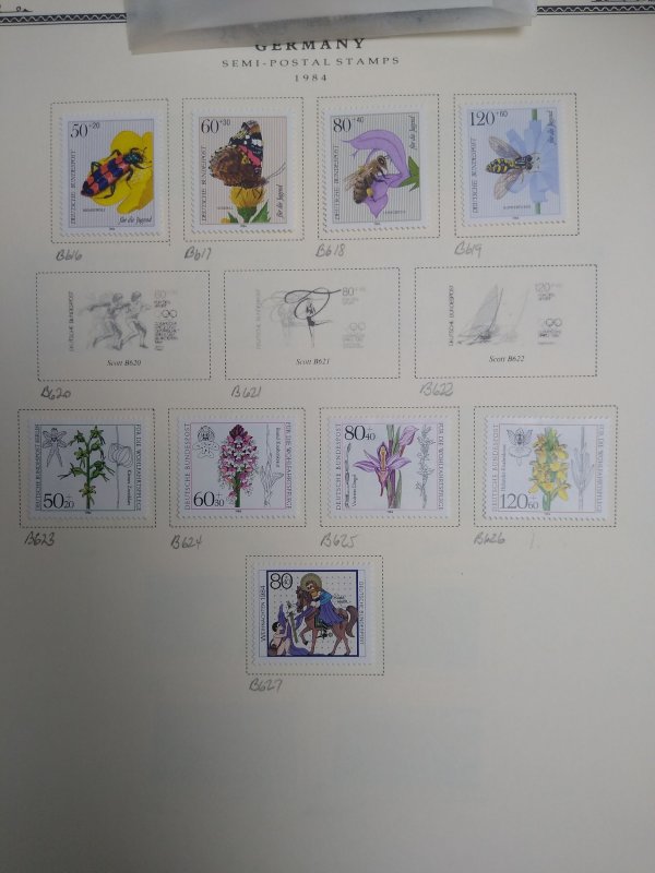 collection on pages Germany semipostals 1984-91 mostly complete mint PS: CV $142