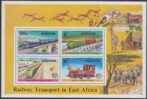 KENYA Sc # 67a CPL MNH S/S ONLY - TANZANIA-ZAMBIA RAILWAY