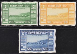 Costa Rica Scott C121-23 complete set F to VF mint OG NH.