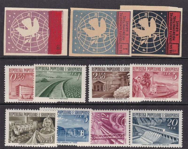 ALBANIA ^^^^^1946-53   sc# 373//498  MNH/MH  collection $ 33.40  @ lar 1636alb