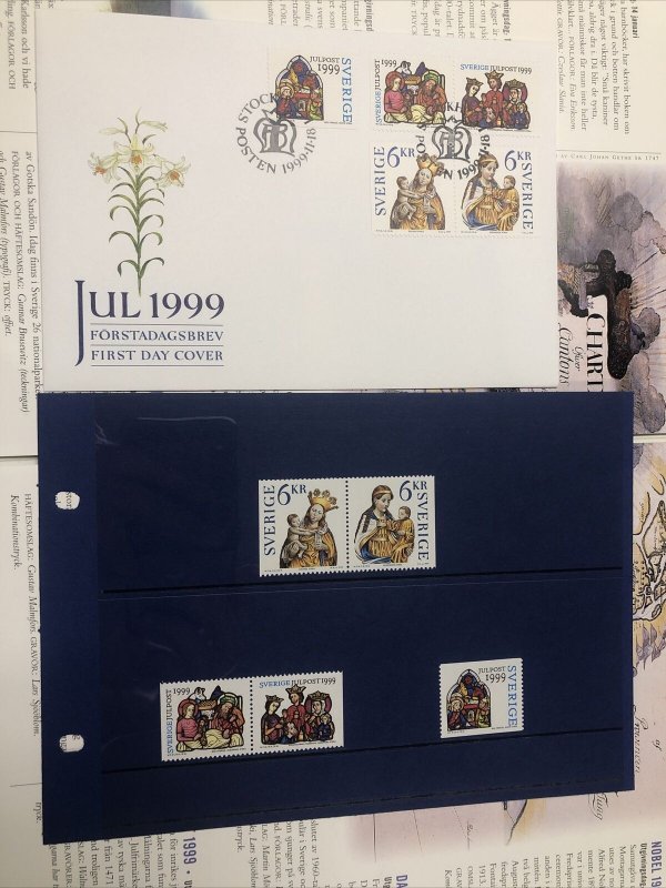 SWEDEN 1999 OFFICIAL BOOKLET YEAR SET Unused Mint Never Hinged.