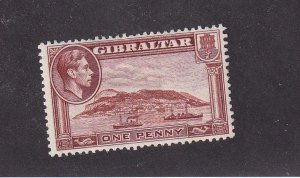 GIBRALTAR # 108b VF-MLH KGV1 1p ISSUE CAT VALUE $27.50