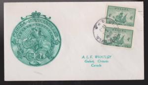 CANADA - Scott # 282 FDC - Newfoundland Joins Canada Fulton Cachet #2