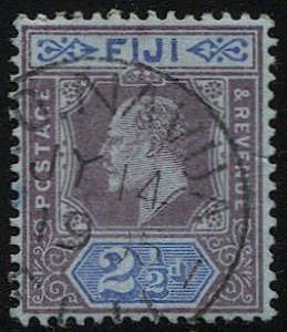 FIJI 1903  Sc 62 Used VF 2-1/2d KE7,  Scarce  P.O. NAUVA postmark/cancel