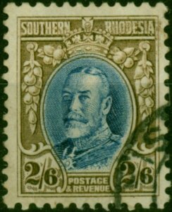 Southern Rhodesia 1933 2s6d Blue & Drab SG26a P.11.5 Fine Used