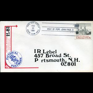 U.S.A. 1981 - Comm.Envelope-Pope