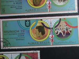 AJMAN OLYMPIC STAMP:1972 SUMMER OLYMPIC MUNICH'72-CTO-STAMP SET VERY FINE