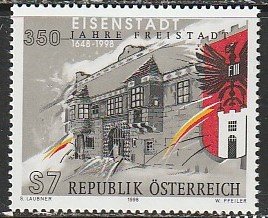 1998 Austria - Sc 1772 - MNH VF - 1 single - City of Eisenstadt