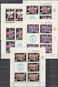 Venezuela #C1055-9 Sheets   MNH  CV $37.50 (A17235L)