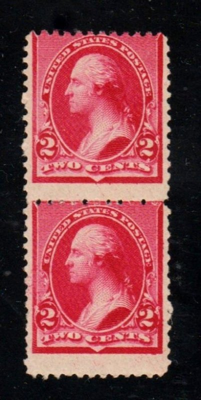 #220 (PAIR) 2 cent Washington, Carmine MINT NH  ⭐⭐⭐⭐⭐