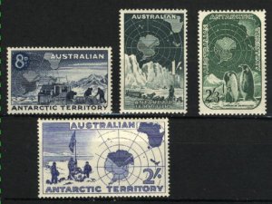 Australian Antarctic Territory #2-5   Mint NH VF 1957-59 PD