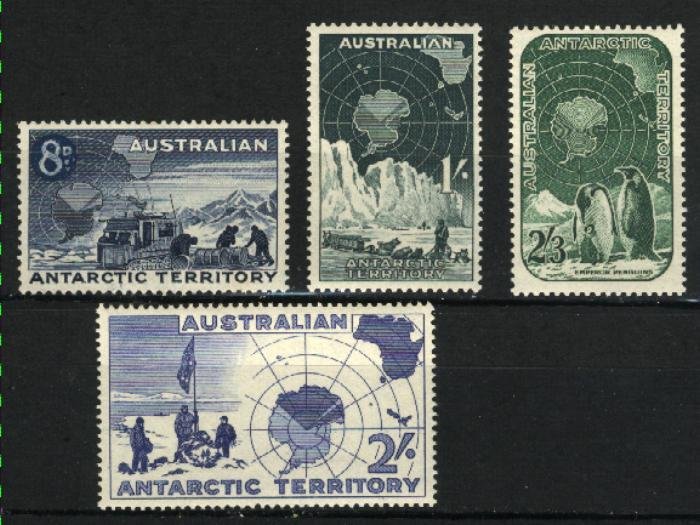 Australian Antarctic Territory #2-5   Mint NH VF 1957-59 PD