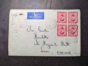 1940 Censored Egypt Airmail Cover FPO E602 to Sussex England