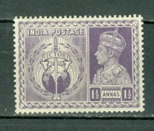 INDIA 1946   GEO VI-VICTORY #198 MINT NO THINS