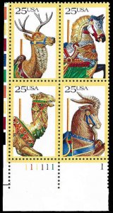 PCBstamps   US #2390/2393 PB $1.00(4x25c)Carousel, MNH, (PB-3b)