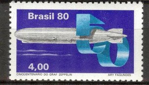 Brazil 1980 Aviation 50 Years of Unaccommodation Zeppelins MNH