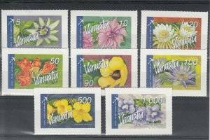 Vanuatu 2006 MNH Tropical Flowers Definitives International Post 8v S/A Set 