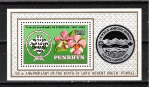 Penrhyn Island 1983 MNH Sc 222 souvenir sheet