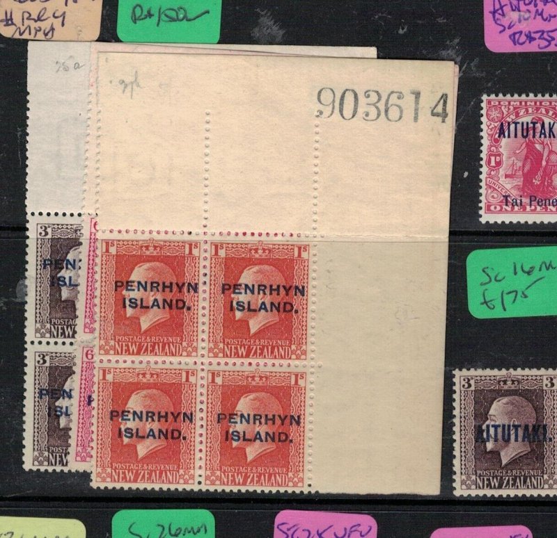 Aitutaki Penrhyn Island SG 25-7 Sheet # Blocks of 4 MNH (9enb)