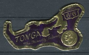 TONGA; 1964 Pan Pacific Association Airmail Map issue Mint hinged 6s.6d. value