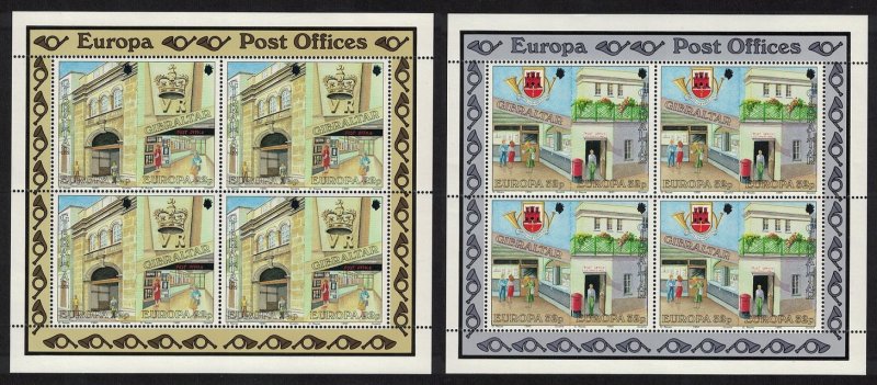 Gibraltar Europa CEPT Post Offices 4v Sheetlets 1990 MNH SC#562-565 SG#626-629