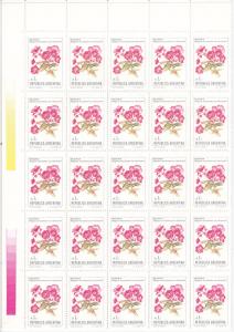 Argentina # 1524, Flower Stamp, Full sheet of 100 Stamps, NH