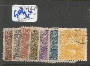 Nicaragua SC 109a-f I-j VFU (3csv) 