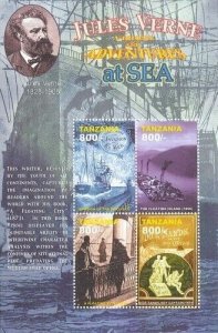 Tanzania 2005 - Jules Verne, The Floating City - Sheet of 4v - Scott 2372 - MNH