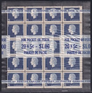 Canada 1963 Sc 405bi 5c Cameo Issue cello paq of 20 Stamp MNH