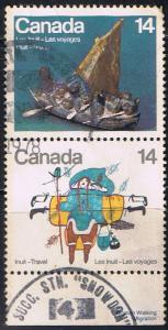 Canada.  Works by Eskimo Artists SC 769-70 se-tennant ver...