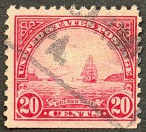 USA, 1923, SC# 567, Golden Gate, Used, F