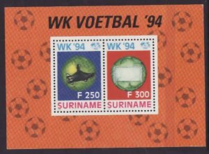 Surinam-Sc#974a- id8-unused NH sheet-Sports-World Cup Soccer-1994-