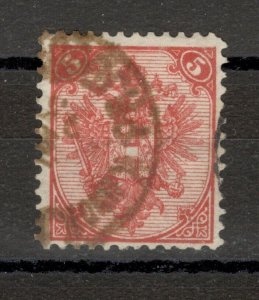 BOSNIA AUSTRIA - USED STAMP, 5 Kr - perf. 11½ - PLATE II - 1896.