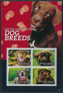 [109215] Gren. Carriacou & Petite Martinique 2014 Dogs Labrador Mini sheet MNH