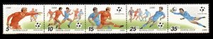 1990 Russia USSR 6088-6092strip 1990 FIFA World Cup in Italy