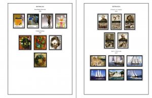 COLOR PRINTED BERMUDA 2000-2020 STAMP ALBUM PAGES (55 illustrated pages)