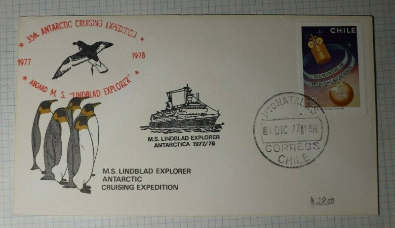 Chile Antarctica Cruising Expedition 1978 MS Lindblad Ship Sea Mail Ptonatales