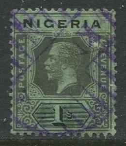 Nigeria -Scott 29 - KGV Definitive - 1921 - Used - Single 1/- Stamp