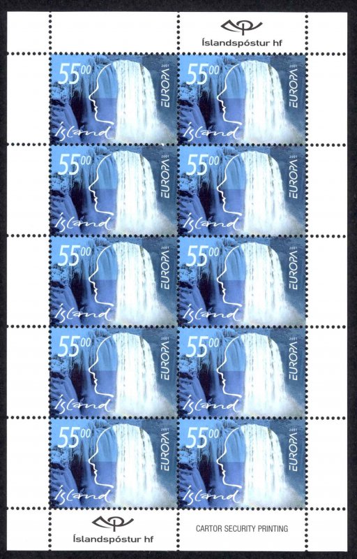 Iceland Sc# 937-938 MNH Pane/10 2001 Europa