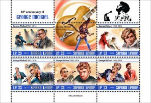 SIERRA LEONE - 2023 - George Michael - Perf 6v Set - Mint Never Hinged