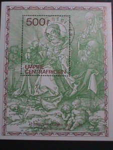 CENTRAL AFRICA1979-SC#390 FAMOUS PAINTING-VIRGIN & CHILD BY ALBRECHT DURER S/S