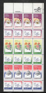 #1805-10 MNH Zip Block & Copy Block of 24