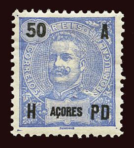 AZORES Scott #106 1906 King Carlos unused HR
