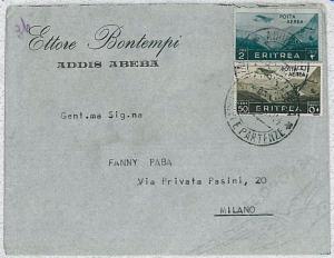 31060 ITALIAN COLONIES - ERITREA: AIRMAIL ENVELOPE 1938 #1-