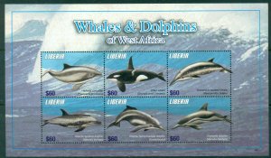 Liberia 2010 Whales & Dolphins of West Africa MS MUH