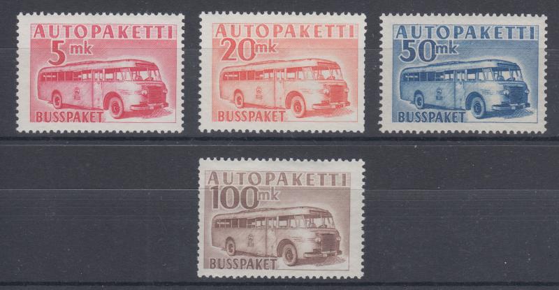 Finland Sc Q6-Q9 MLH. 1952-1958 Parcel Post, complete F-VF