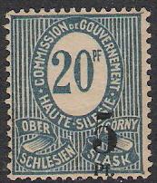 Upper Silesia #11b Plebiscite Issues Surcharged MH