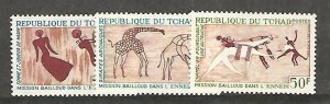Chad, Postage Stamp, #148-150 Mint Hinged, 1967 Animals